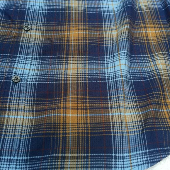 Marmot Mens Button Up Plaid Shirt Size XXL Pocket Multicolor Short Sleeve Casual - Picture 10 of 11